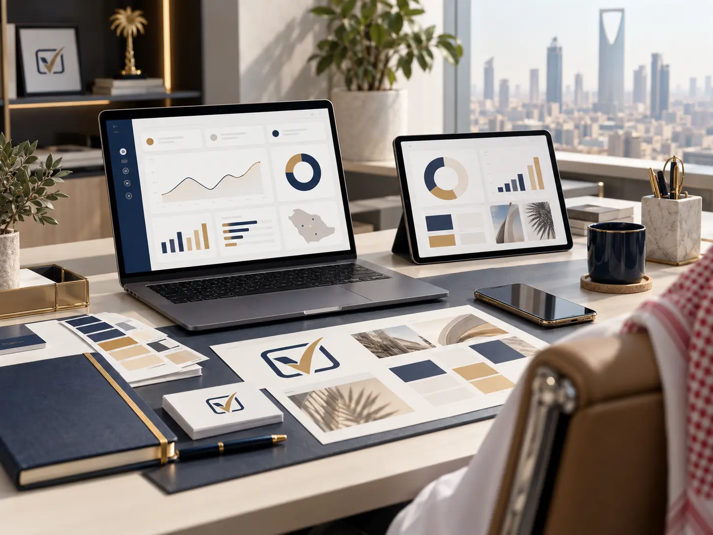 واجهة Vmark Brand OS لإدارة أصول العلامة
